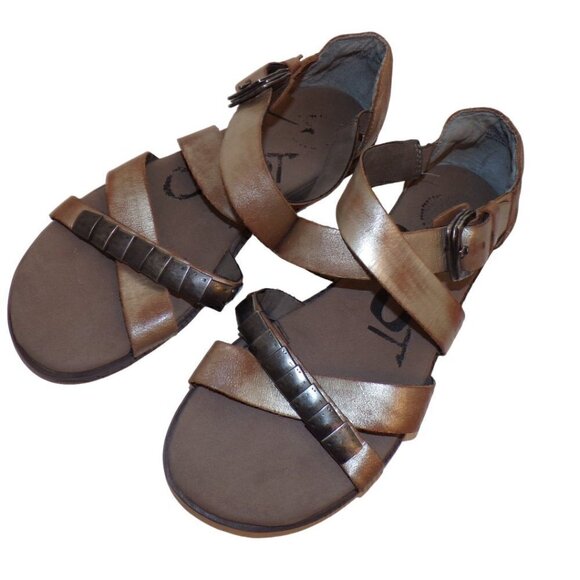 OTBT Women Sandals, Pender Strappy Leather Open Toe Buckle Closure Size 6 - Picture 3 of 5